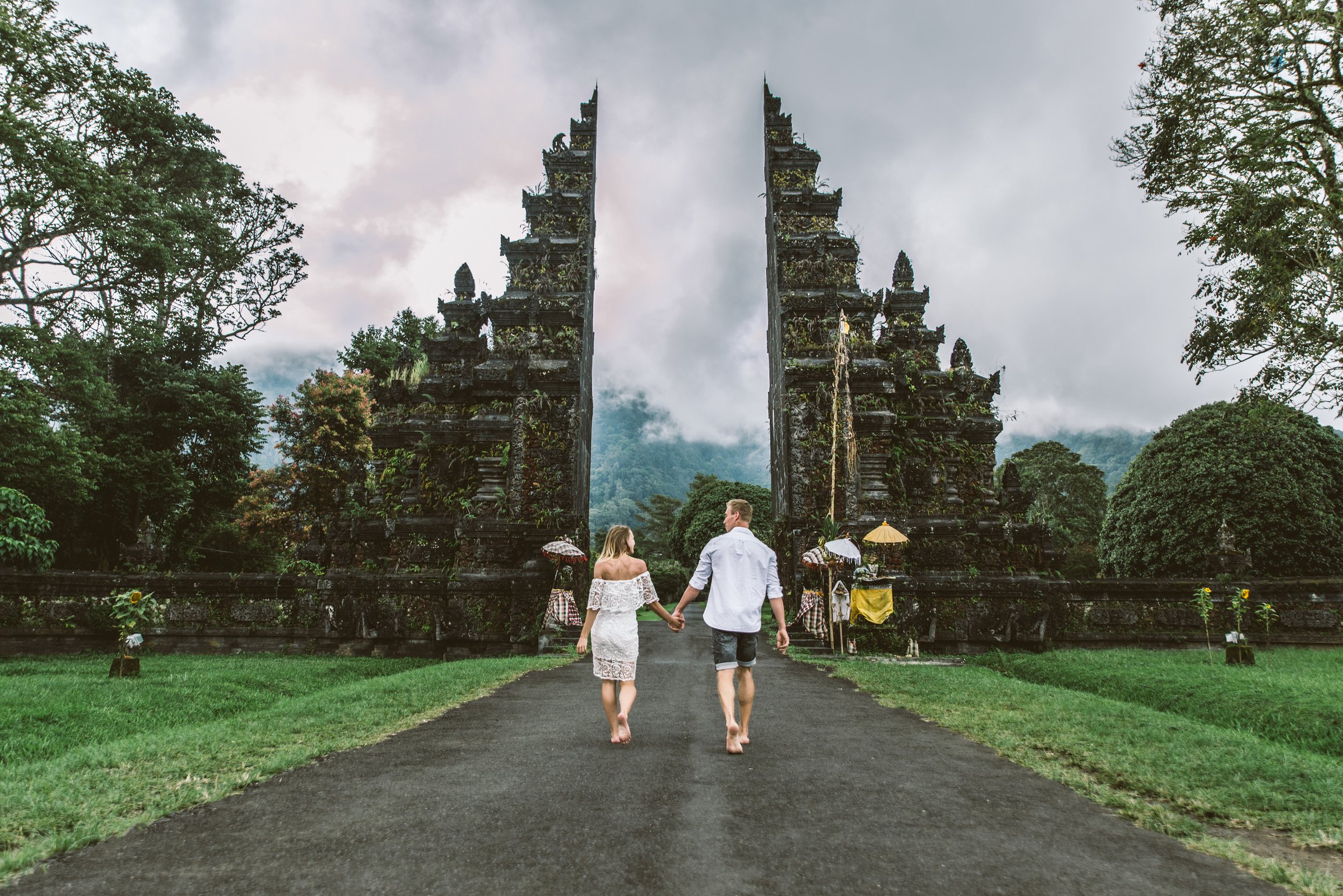 Couple at Handara Gate, Bali